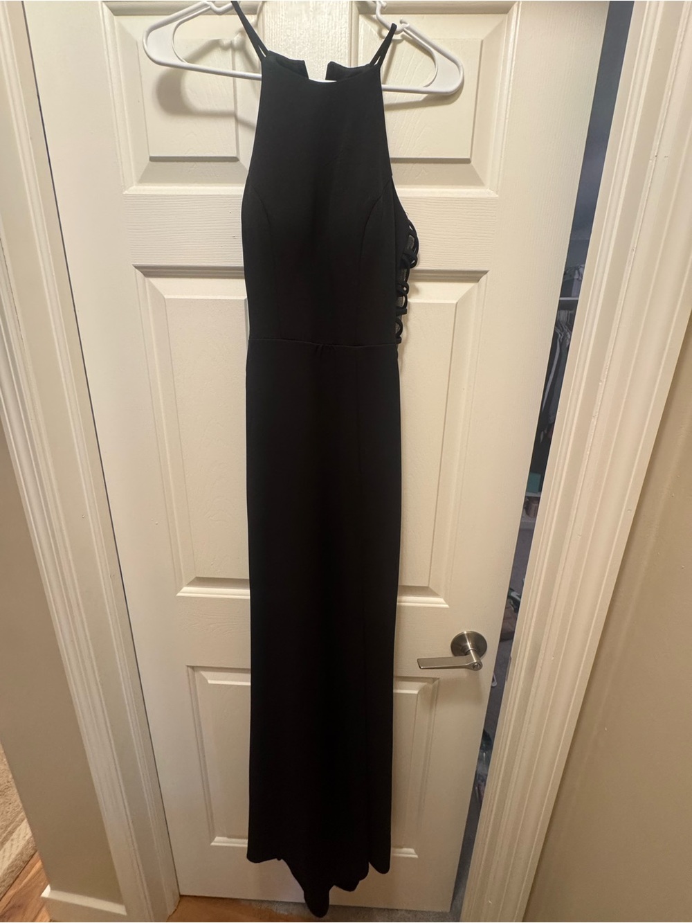 Elegant Black Halter Evening Dress